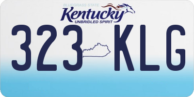KY license plate 323KLG