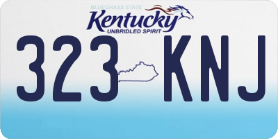 KY license plate 323KNJ
