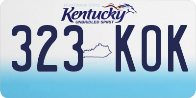 KY license plate 323KOK