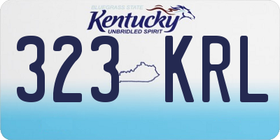 KY license plate 323KRL