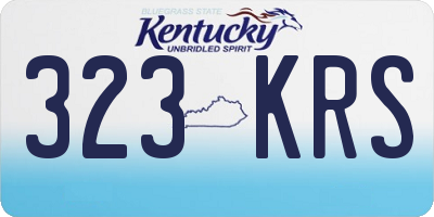 KY license plate 323KRS
