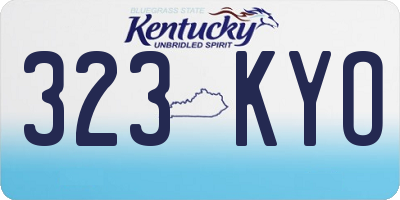 KY license plate 323KYO
