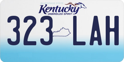 KY license plate 323LAH