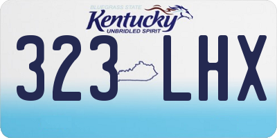 KY license plate 323LHX