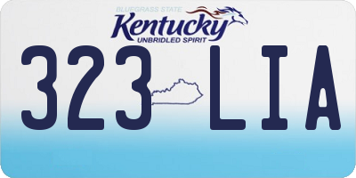 KY license plate 323LIA
