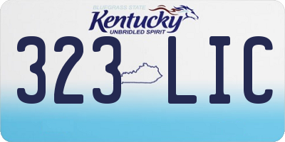 KY license plate 323LIC