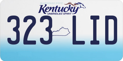 KY license plate 323LID