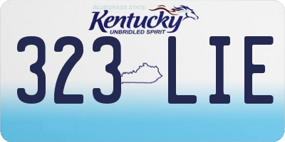 KY license plate 323LIE