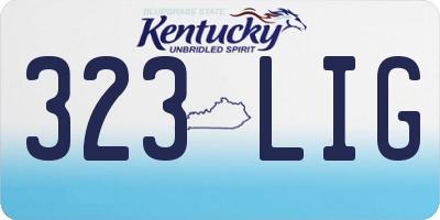 KY license plate 323LIG