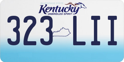 KY license plate 323LII