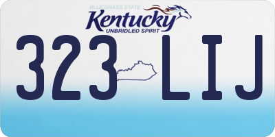 KY license plate 323LIJ