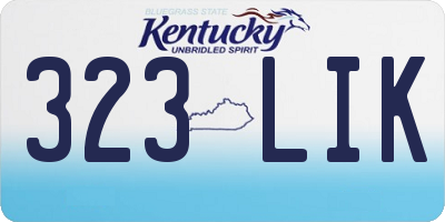 KY license plate 323LIK