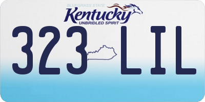 KY license plate 323LIL