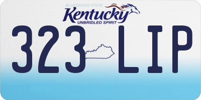 KY license plate 323LIP