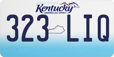 KY license plate 323LIQ
