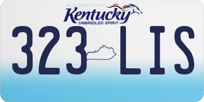 KY license plate 323LIS