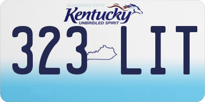 KY license plate 323LIT