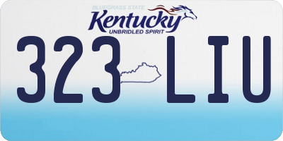 KY license plate 323LIU