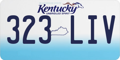 KY license plate 323LIV