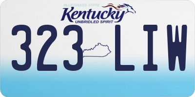 KY license plate 323LIW