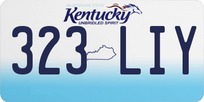 KY license plate 323LIY
