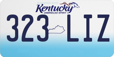 KY license plate 323LIZ