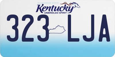 KY license plate 323LJA