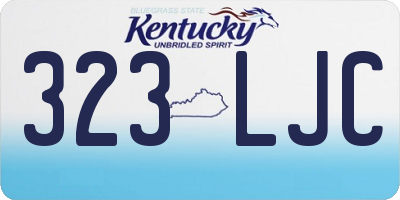 KY license plate 323LJC