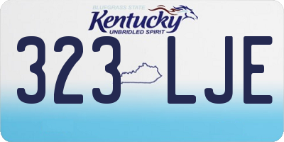 KY license plate 323LJE