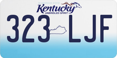 KY license plate 323LJF