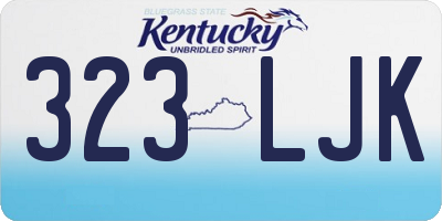 KY license plate 323LJK