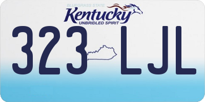 KY license plate 323LJL