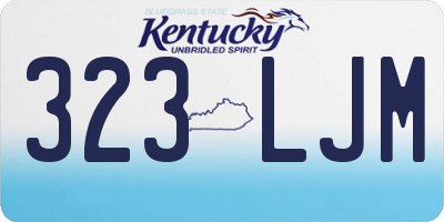 KY license plate 323LJM
