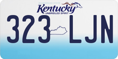 KY license plate 323LJN