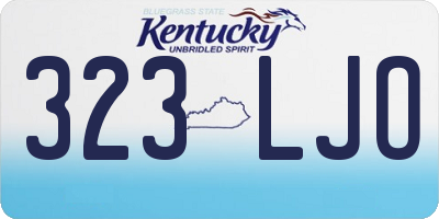 KY license plate 323LJO