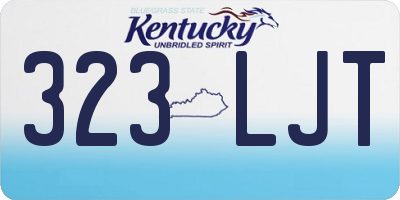 KY license plate 323LJT