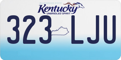 KY license plate 323LJU