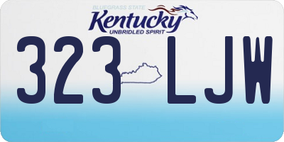 KY license plate 323LJW