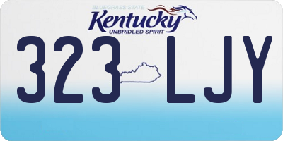 KY license plate 323LJY