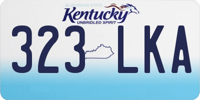 KY license plate 323LKA