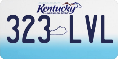 KY license plate 323LVL