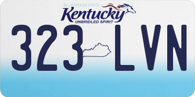 KY license plate 323LVN