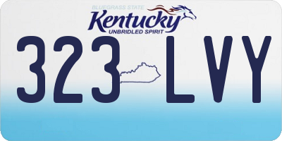 KY license plate 323LVY