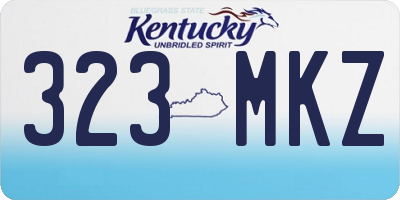 KY license plate 323MKZ