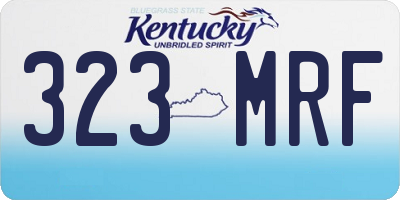 KY license plate 323MRF