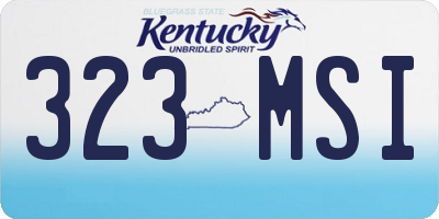 KY license plate 323MSI