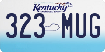 KY license plate 323MUG