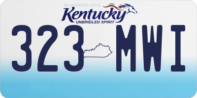 KY license plate 323MWI