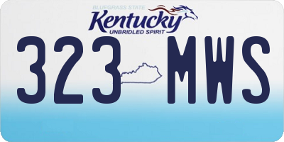 KY license plate 323MWS