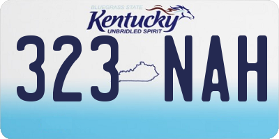 KY license plate 323NAH